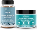 Her Capsules + Regulate MAX Myo-Inositol D-Chiro Inositol Toz - Fertness Support, Hormon Dengesi, Regulate Çevrimleri - 60 Vegetarian Soft Capsules + 60 Servisler Toz