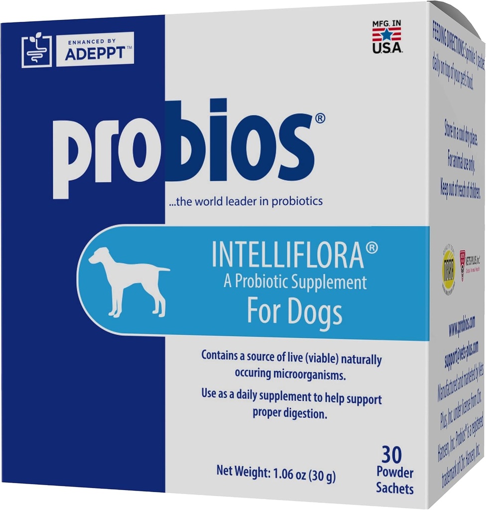 Köpekler için Probios Intelliflora, Daily Probiyotik Toz, Gut Health için Beslenme Supplement, Digestion & Immune Support, 30 sachets
