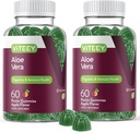 Viteey Aloe Vera Gummies for Yetişkinler - 50mg - Digestion ve Immune Health - Aloe Vera Supplement - Vegan, Gelatin Free, Gluten Free, GMO Free, Tasty Chewable Raspberry Flavored Gummy