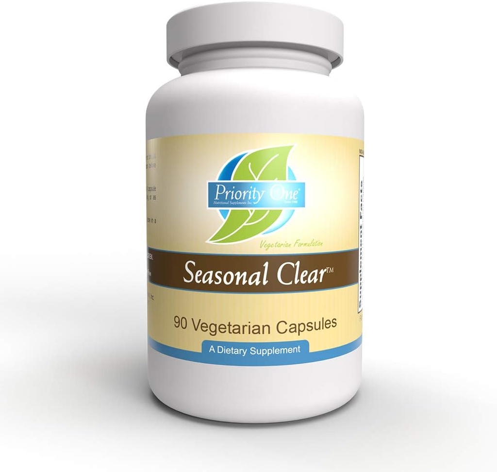 Priority One Vitamins Seasonal Clear 90 Vegetarian Capsules - Promotes Already Healthy histamine Levels Within The Normal Range.*