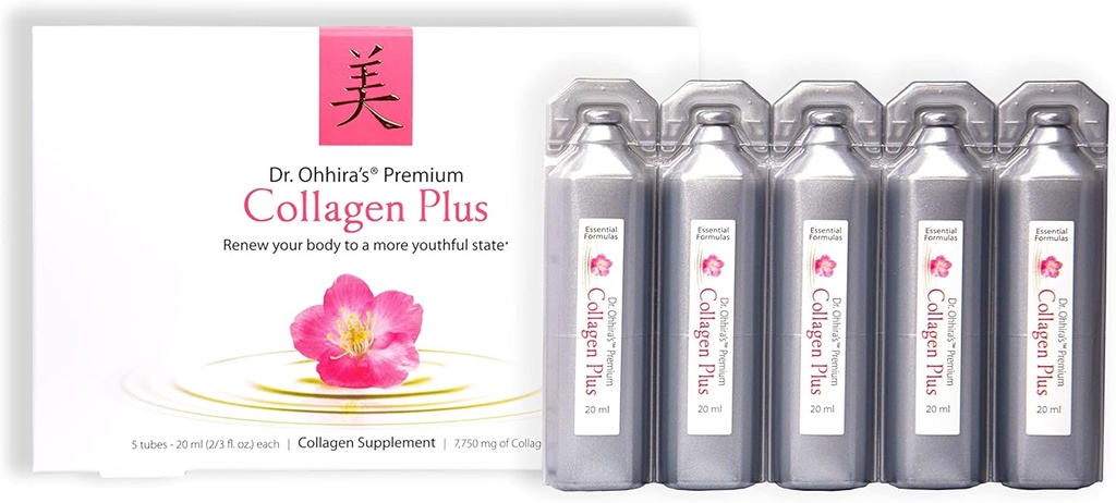 Dr. Ohhira'nın Premium Collagen Plus. Deniz Collagen, 7,750 mg of Marine Collagen, ile kolayca karıştırılabilir bir Collagen Supplement ve bir Plant-Based Probiyotik Mekanik, 5 Pack