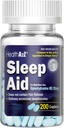 HealthA2Z Sleep Aid 200 Caplets | Diphenhydramine HCl 25mg | Regular Strength Sleeping Pills | Safe & Non-Habit-Forming