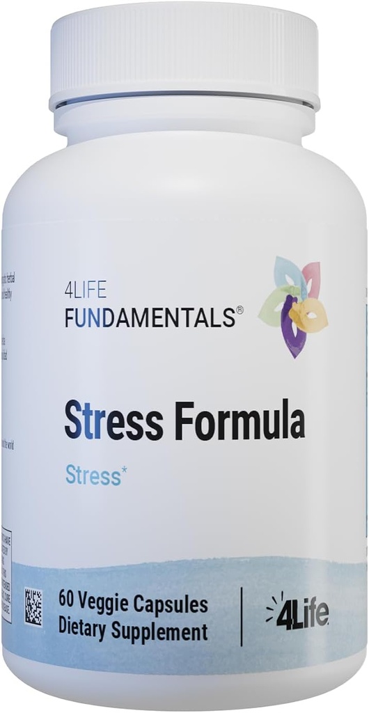 4Life Stres Formula, Diyetsel Tamam, Destekler Nervous System and Sleep with Lemon Balm, Chamomile & Valerian Root, 60 Capsules
