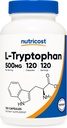 Nutricost L-Tryptophan 500 mg, 120 Capsules - BioPerine, Gluten Free, Non-GMO