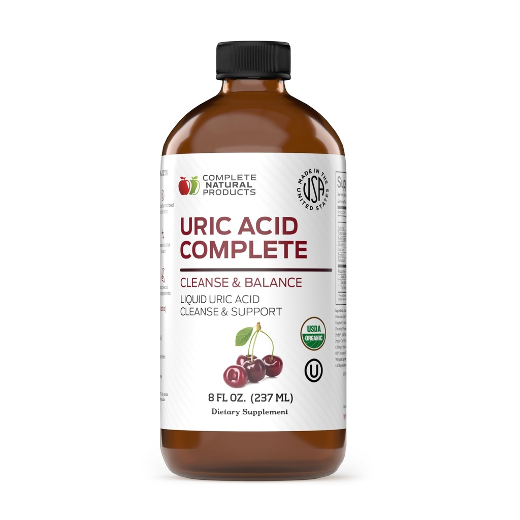 Tamam Doğal Ürünler Uric Asit Tamamlandı - Uric Acid Cleanse, Kidney Health & Circulation with Apple Cider Vinegar, Tart Cherry, & Beet Root.