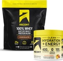 Yüzde 100 Whey protein Toz, Çikolata 4 lb & Hydration + Enerji Elektrolytes, Orange Mango 40 Hizmetler