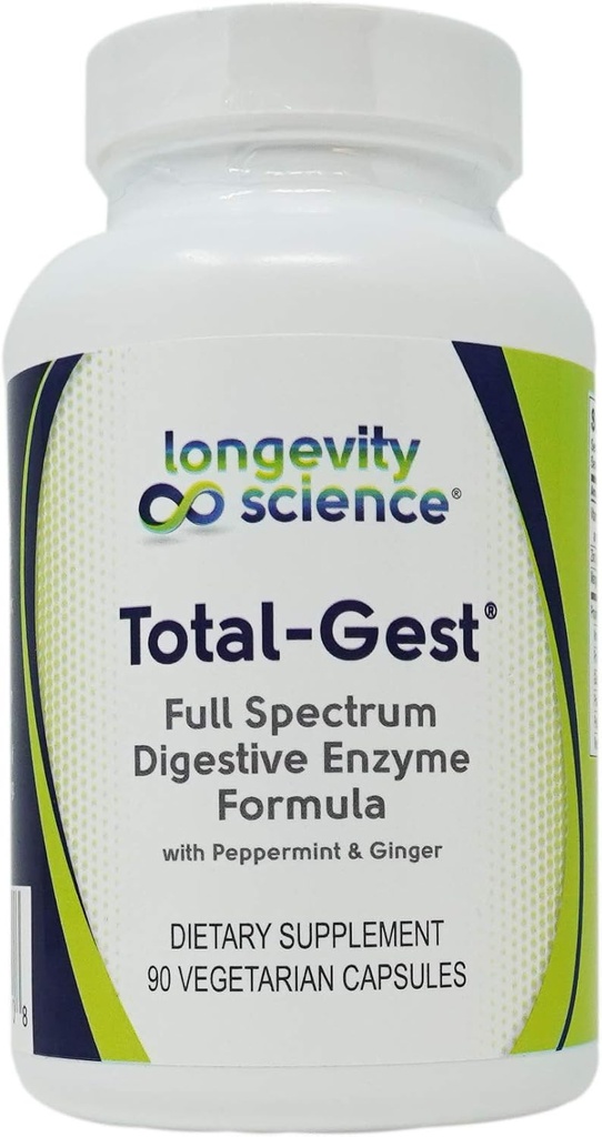 Επιστήμες μακροζωίας: Total Gest Full Spectrum Digestive Enzyme Formula 90 Χορτοφαγικές κάψουλες