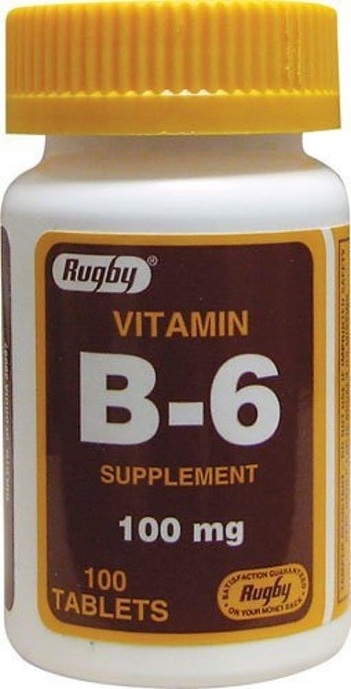 Δισκία Rugby Vitamin B-6, 100mg, 100ct (3 Συσκευασία)