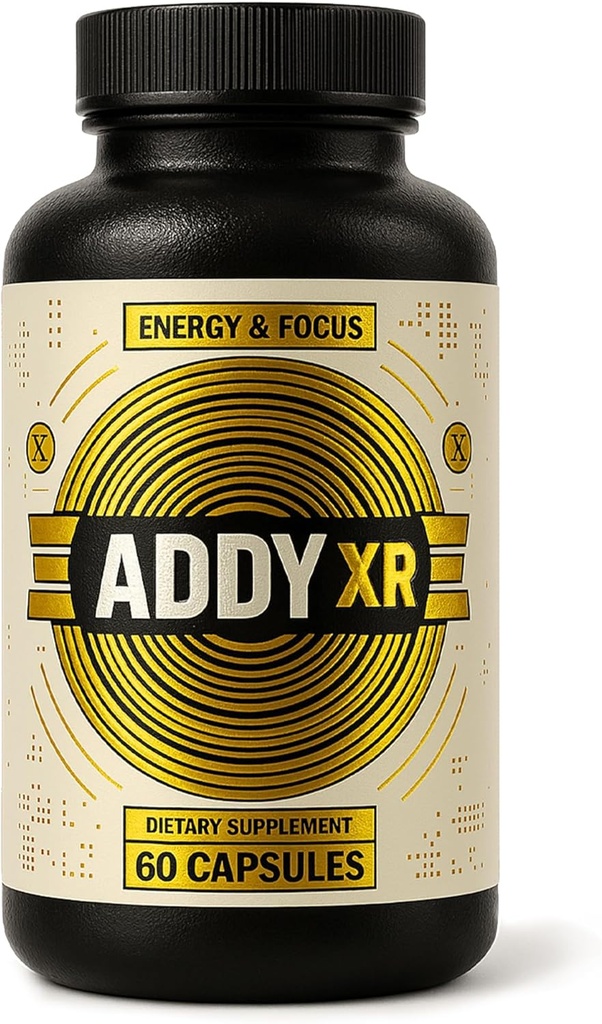 ADDY XR - Adderall Alternative - Luxury Energy Management - Focus & Energy Supplement - High End Brain Branson - Focus, Energy, and Memory Support Vitamins - 60 Day Supply