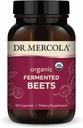 Dr. Mercola Organik Fermented Beets - Nitrik Oksit Desteği - USDA Organik, Non-GMO, Gluten-Free & Soy-Free - 60 Capsules