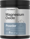 Horbäach Magnezyum Oksit Toz | 400 mg | 8 Ounces (227 g) | Vejetaryen, Non-GMO ve Gluten Free Supplement Supplement Supplement