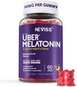Melatonin Gummies 10 mg 20mg for Yetişkinler, Melatonin 10 mg per Gummy with Ashwagandha, Magnezyum Glycinate, GABA, L-theanine, Valerian Root and Lemon Balm, Rest Support Supplement, Grape Flavor, 60 Cts