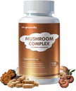 Mushroom Complex Supplement 2600mg, 120 Κάψουλες - 10 Μανιτάρια Blend - Reishi, Lions Mane, Cordyceps, Chaga, Turkey Tail, Maitake, Shiitake, Oyster Nootropic Complex - Εγκέφαλος, Ενέργεια, Focus Pills