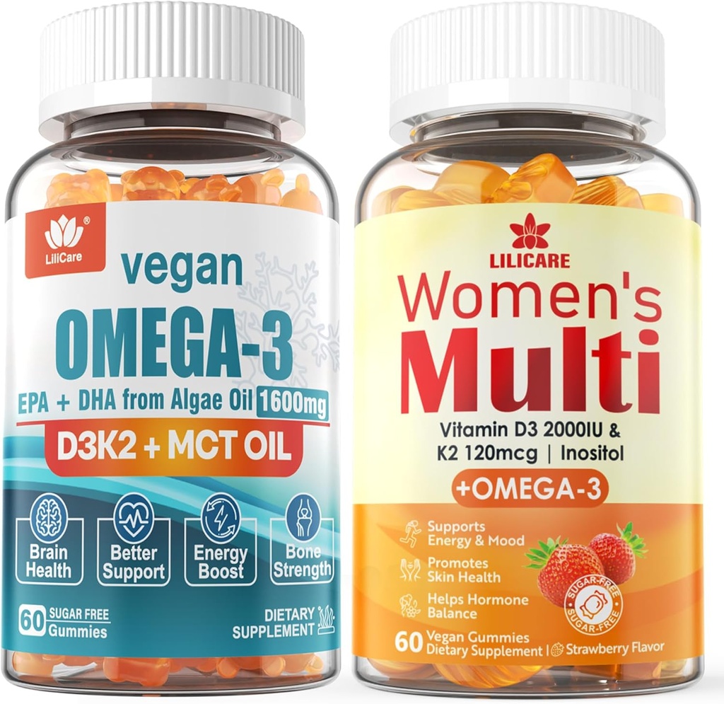 Kadınlar Multivitamin Gummies Vegan Omega3 Gummies 1280 mg