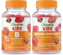 Lifeable B Complex Kids + Immune Support Kids, Gummies Sche - Great Tasting, Vitamin Supplement, Gluten Free, GMO Free, Chewable Gummy