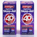 Nighttime Sleep-Aid Liquid, 50 mg Diphenhydramine HCl, Twin Value Pack (80 Dos), Grape Flavor, Fall Asleep Fast & Stay Asleep Longer
