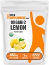 BulkSupplements.com Organik Limon Toz - Doğal Vitamin C Kaynağı, Meyve Tozu, Lemon Flavoring - Gluten Free, 450 mg per Service, 1 kg (2.2 lbs) (Pack of 1)