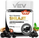 ANDV Shilajit Gummies for Men & Women | 1000 mg Shilajit & Ashwagandha Gummies with Sea Moss & L-Theanine for Energy, Vitality & Stress Balance Balance | Vegan, Nodrew Sugar | 90 Count for Daily Wellness