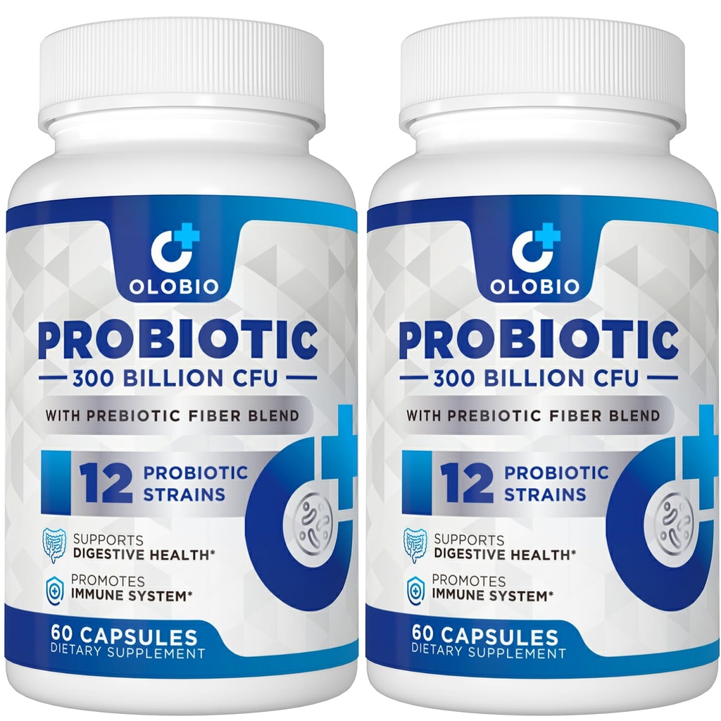 300 Milyar CFU Probiyotik, 12 Strains with 3 Organik Prebiyotiks, Probiyotiks for Women and Men, Daily Supplement for Digestive, Immune, Gut & Bloating Health, Raf Stable, Vegan, 120 Counts