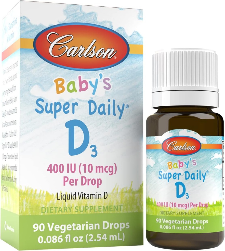 Carlson Laboratuvarları Bebek Için Super Daily D3, 0.086 Fl oz
