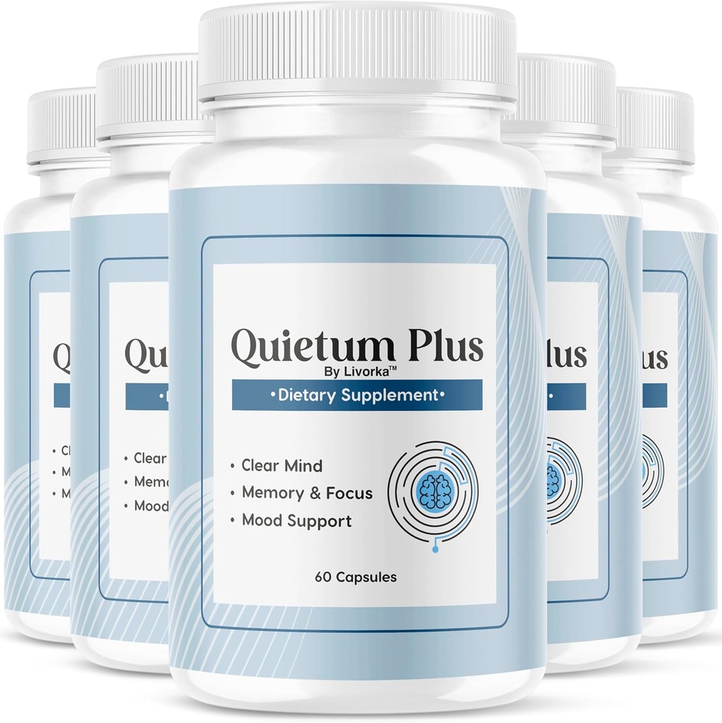 (5 Pack) Sessizum Plus - Resmi Sessizum Plus Gelişmiş Tamam Formula, Orijinal Sessizum Plus Yorumlar, All Natural QuietumPlus Advanced Formula 5 Ay Için 300 Capsules