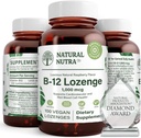 Doğal Nutra Vitamin B12 Tamam, Enerji Seviyelerini artırmak için yardımcı olur, Sağlıklı Nervous Sistem için Temel, Mood & mental Health'i geliştirmek için yardımcı olur, Cardiovascular System, 100 Lozenges