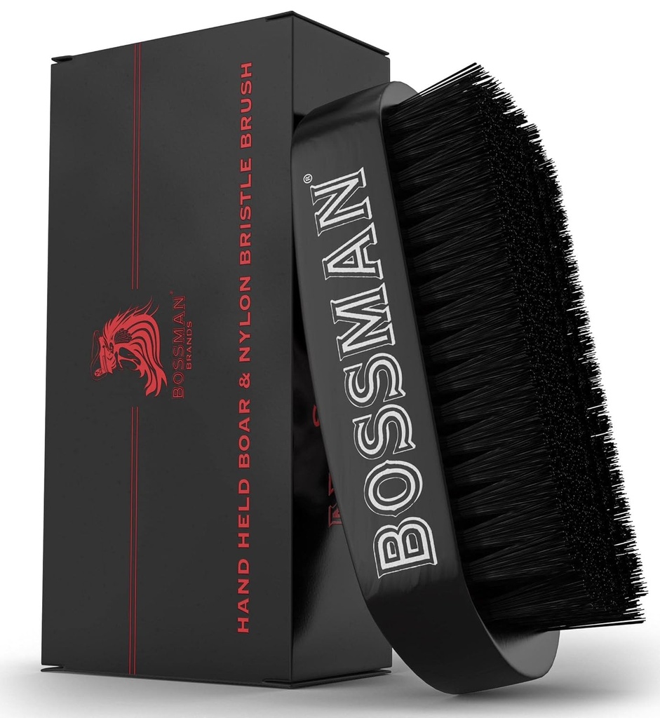 Patronman Men için fırçaladı - Hand Held Boar & Use Bristle Rotor - Ayıd ve Saç Bakımı için Yıkıcı Fırça