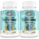 Λιποσωμική Βοοειδή Lactoferrin 1000 mg - για Σιδήρου Απορρόφηση & Ανοσοποιητική Λειτουργία Lactoferrin Συμπληρώματα για Ενήλικες, 60 Softgels (2 Φιάλη)