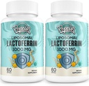 Liposomal Bovine Lactoferrin 1000 mg - Demir Aborpsiyon ve Immune Function Lactoferrin Supplements for Yetişkinler, 60 Softgels (2 Şişe)