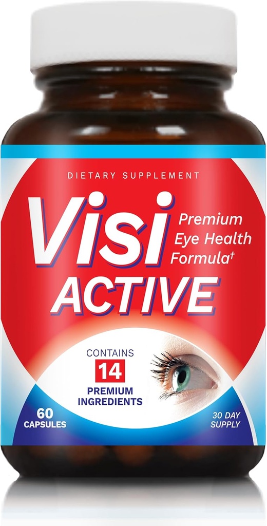 Vizyon Desteği Supplement - Eye Health Formula with L-Tartrate, Resveratrol, Blueberry Extract, Vitamins A, C, D & Materialss for Vision Support - 60 Capsules/Bottle - 1 Pack