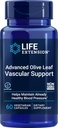 Επέκταση ζωής Advanced Olive Leaf Vasular Support, εκχύλισμα ελιάς, εκχύλισμα σέλινου, ολευροπεΐνη, υποστήριξη υγείας πίεσης αίματος, καρδιοαγγειακή υγεία, χορτοφαγική, χωρίς γλουτένη, μη ΓΤΟ, 60 κάψουλες