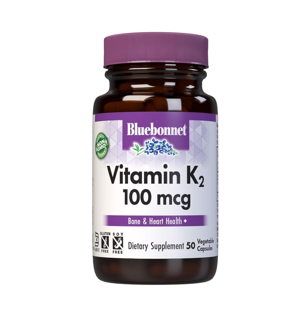 K2 Vitamini ( Menaquinone-7) ( Bacillus subtilis kullanarak natto çıkarlarından) 100 mcg. Diğer malzemeler: Kosher sebze kapsülleri, bitkisel hücreli, sebze magnezyumu