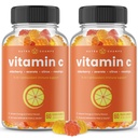 NutraChamps Vitamin C Gummies for Yetişkinler & Çocuklar, 5-in-1 Immune System Support with Elderberry, Rosehips, Citrus Bioflavonoids & Acerola Cherry, Immunity Alert Supplement (Pack of 2)