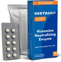 HISTAsolv Ekstra Kuvvet DAO Enzyme Supplement for Histamine Food intolerance - Eases Digestive Discomfort - Patented Tech - Avusturya'da Yapılacak - 10 Pack