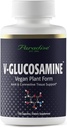 Paradise Βότανα V-Glucosamine συμπλήρωμα, ιστός & κοινή υγεία, Super Poent, Ultra Pure, Vegan, μη ΓΤΟ, Χωρίς γλουτένη, 120 κάψουλες χορτοφάγων