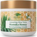 Manuka Honey Eczema Cream Moisturizing Lotion Fragrance Free For Psoriasis Relief - Itchy, Dry Skin Rash Ointment - Skin Soothing Moisturizer - Body & Face Cream - Kids & Adults 16oz
