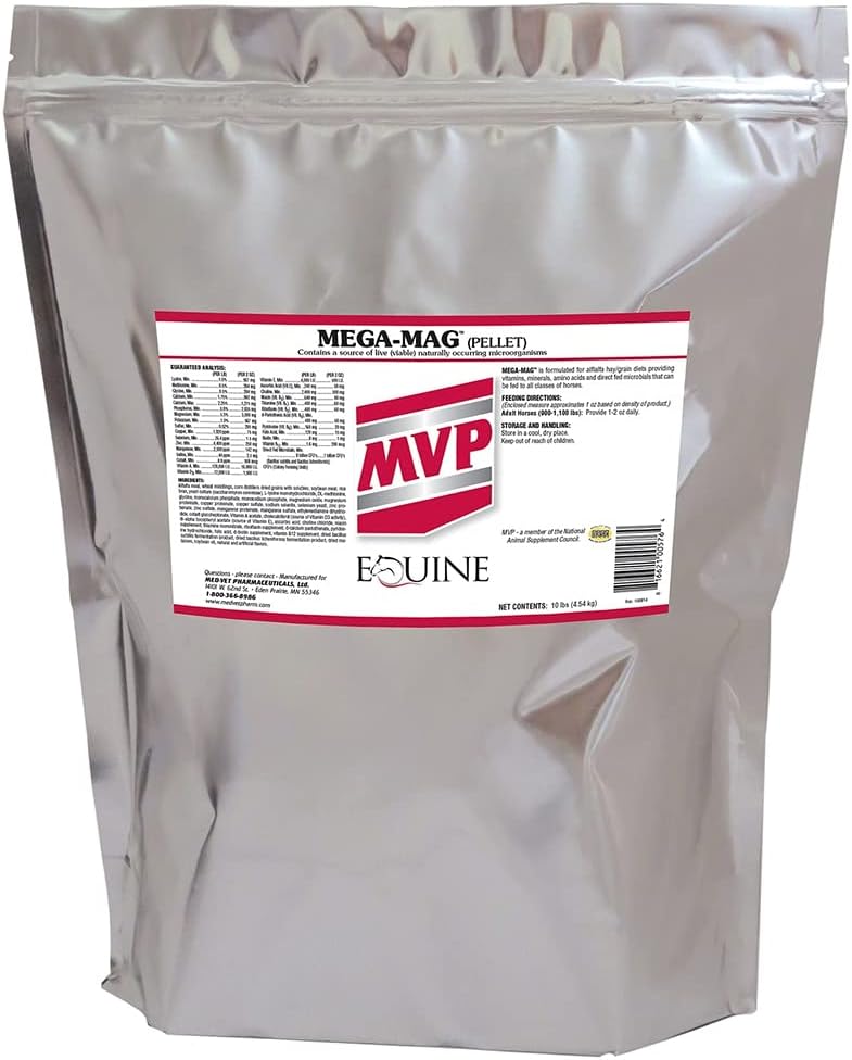 Mega-Mag (10lb) Alfalfa Hay Diyetleri için Çok Vitamin/Mineral Tamamlandı