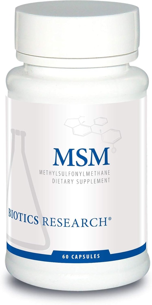 Biotics Research MSM Potent Sulfur Supplement, Collagen Production, Healthy Hair, Skin & Nails, Muscle and Joint Comfort. 60 Καψάκια