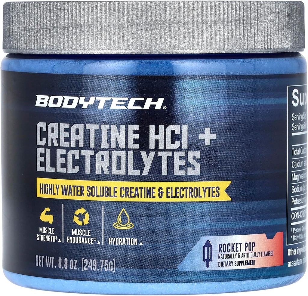 BODYTECH Tinatine HCl + Elektrolytes Toz Yüksek Su-plastik & Bio bir Rocket Pop (8.8 oz./75 Hizmet)
