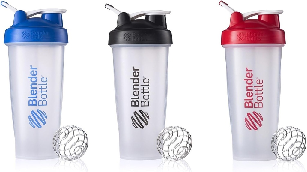 Blender 3Pack Water Şişe, Blue/Black / Red