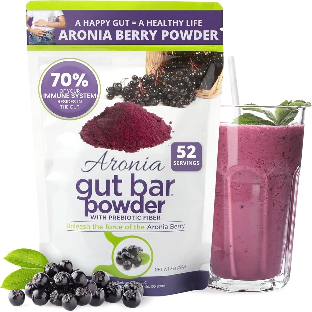 Aronia Berry Toz | 52 Hizmet | Destekler Digestion ve Gut Health | Black Chokeberry Supplement | Organik Aroniale Yap | Aronia Berry Toz Black Chokeberry Plant