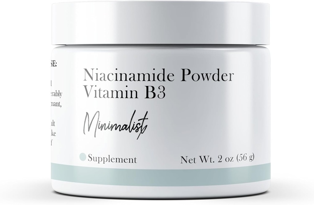 Minimalist Niacinamid Toz (2 oz), Vitamin B Toz, Flush-Free, Diyetsel Supplement