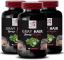 Genç Tone - Gray Saç Ters - Biotin, Attail Aerial Parçalar, Saw Palmettoges, PABA, Natural Hair Complex, Sting Nettle Root, Hair Rejuvenation, Youthful Hair 3 Şişes 180 Capsules