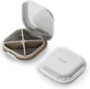 Küçük Pill Case, Seyahat Pill Box, Portatif Pill Organizer, Pocket 4 Karşılaştırma için Pill Konteyner, Günlük Compact Seyahat Tıp Dereceleri Vitaminleri ( GreyLight)