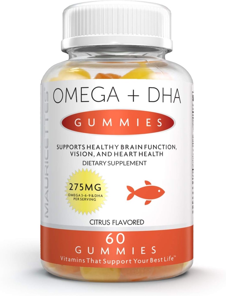 Burpless Fish Oil Gummies with Omega 3 6 & 9 Plus DHA for Kids & Yetişkinler - Brain, Memory, Focus, and Immunity ATM - Non-GMO, Gluten Free, Gelatin Free