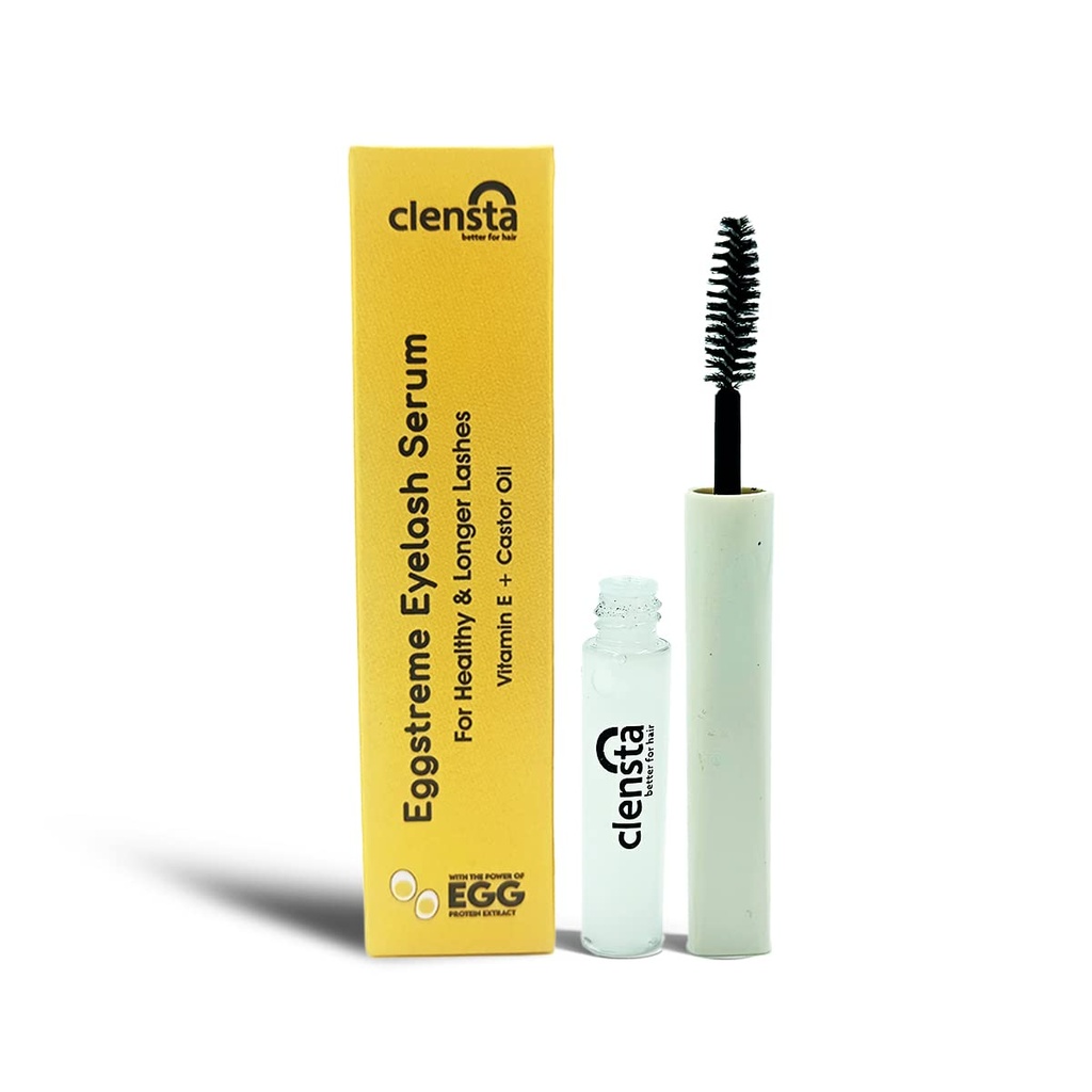 Clensta Eggstreme Eyelash Büyüme Serum | 0.27 Fl Oz (8 ml) | Castor Oil & Vitamin E ile bir araya getirilmesi | Daha Fazlasını Vermeye Yardımcı Olun