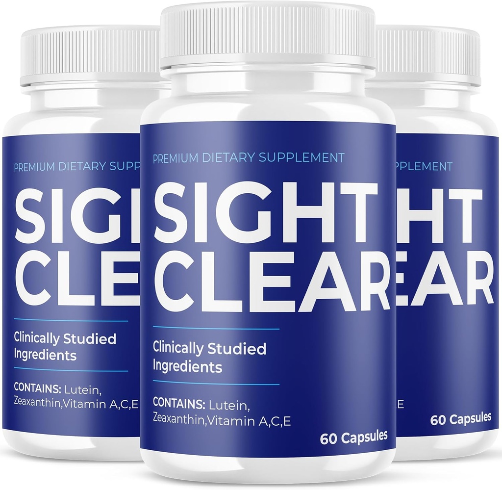 (3 Pack) Sight Clear Eye Supplement - Official Formula - Sight Clear 20/20 Vision Vitamins - Sight Clear Vision Support Supplement Advanced Strength, Sight Clear Eye Pills Wellness (180 Capsules)