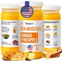 Biolore Wildcrafted Sea Moss Gel - Mango Pineapple 16 oz - Flavored Sea Moss Gel Temel Vitaminler & Trace Mineraller - Vegan Superfood - ABD'de Made in USA, Gluten-Free, Nodrew Sugar