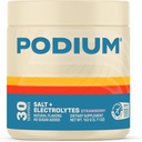 Podium Beslenme Eğitimi Salt + Elektrolytes Toz, Strawberry, Post Workout Hydration & Muscle Recovery Support, Electrolyte Drink, Magnezyum, Pyum, Macau Salts, 30 Servisler