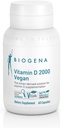 Biogena Vitamin D 2000 Vegan Formula - Sun Vitamin D3 Supplement for Calcium Absorption, Immune Support - 60 Capsules**